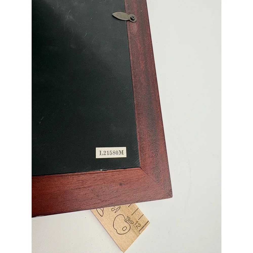 Vintage 10x12 Wood Picture Frame Cherry Mahogany Finish Traditional Wall Hanging